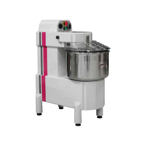 Pétrin à spirale 12 Kg - Tête fixe - 2 vitesses - Triphasé 400V