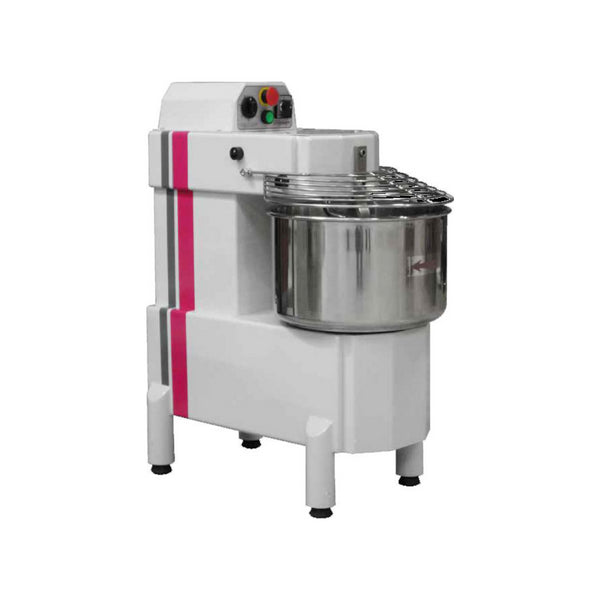 Pétrin à spirale 18 Kg - Tête fixe - 2 vitesses - Triphasé 400V