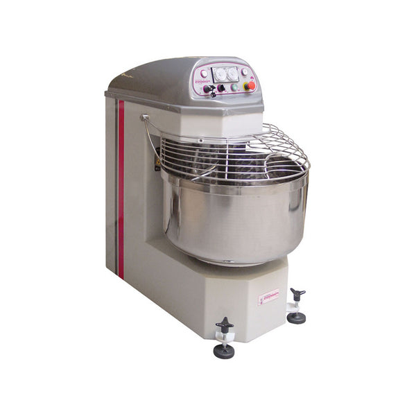 Pétrin à spirale 130 Kg - Tête fixe - 2 vitesses - 2 moteurs - Triphasé 400V