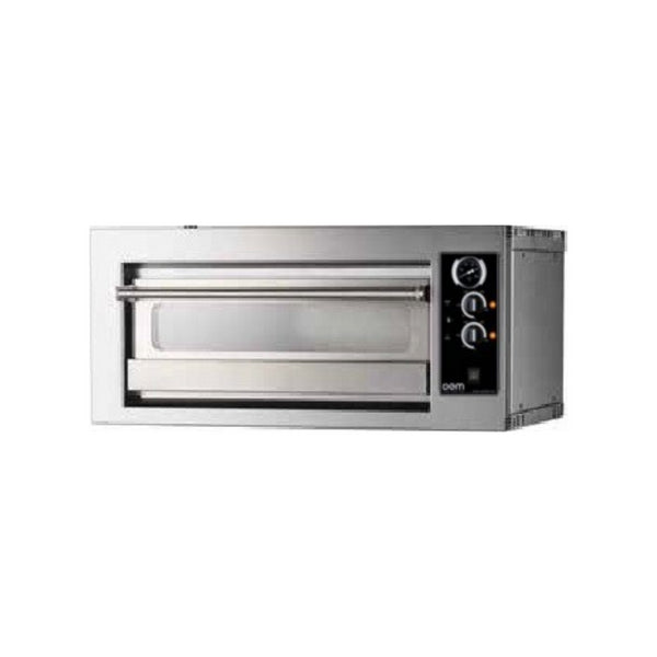 Four à pizza 1 niveau mécanique - 2 pizzas 30cm - 882x573x390mm - Monophasé ou Triphasé