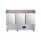 Table à pizza réfrigérée positive +2/+8°C 3 portes 1365x700x1100mm