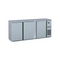 Arrière bar en inox 3 portes pleines battantes +2/+8°C - 2005x530x850mm