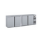 Arrière bar en inox 4 portes pleines battantes +2/+8°C - 2545x530x850mm