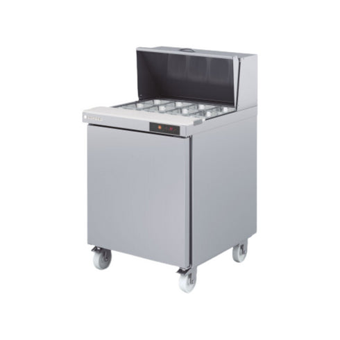 Saladette haut rendement réfrigérée positive 0/+8°C gamme TOP - 1 porte - 701x805x1242mm