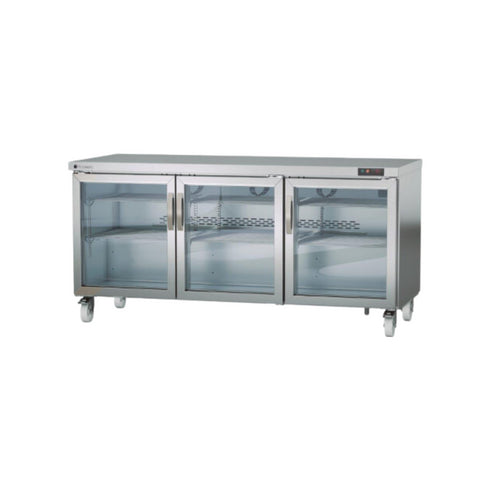 Meuble froid haut rendement réfrigérée positive -2/+8°C gamme TOP - 3 portes vitrées - 1837x805x915mm