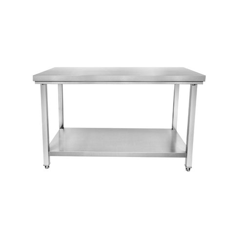 Table en inox sans dosseret + étagère basse