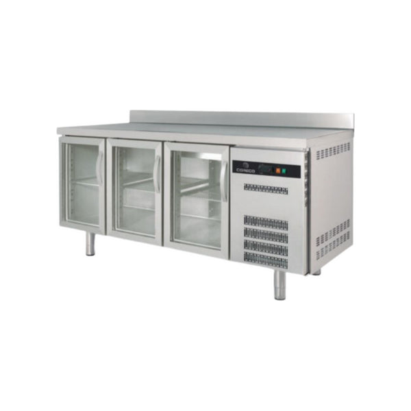 Meuble GN 1/1 réfrigérée positive -2/+8°C gamme Classic - 3 portes vitrées - 1795x700x850mm