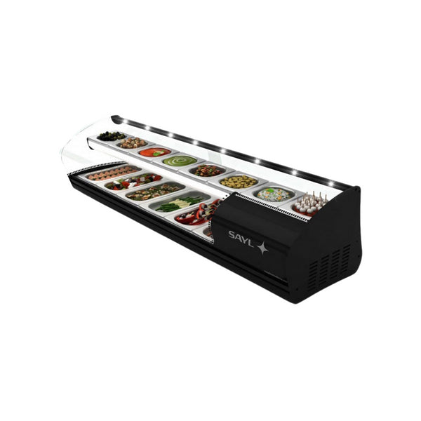 Vitrine réfrigérée FOOD à poser 2 niveaux 6 GN 1/3 + 8 GN 1/6 - 1438