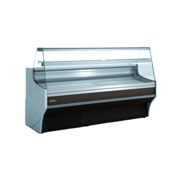 Vitrine de présentation 800 vitre droite froid statique +2/+8°C sans réserve - 2525x800x1235mm