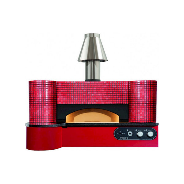 Four à pizza à gaz 1 niveau - 12 pizzas 30cm - RAVENNA MOSAICO - 1620x1830x785mm