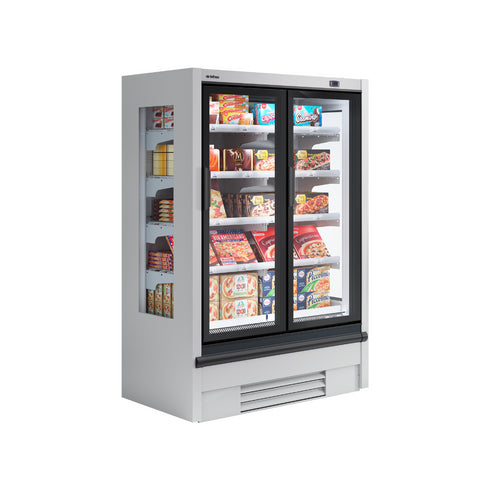 Vitrine murale réfrigérée négative - Prof: 780mm H: 2000mm -18/-25°C - 5 niveaux