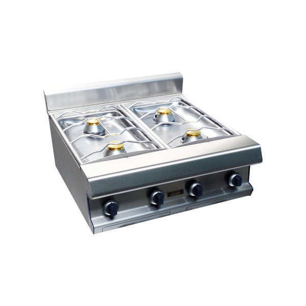 4 feux nus gaz à poser 800x836x270/390mm