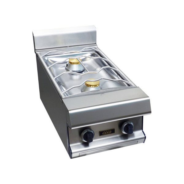 2 feux nus gaz à poser 400x836x270/390mm 6kW