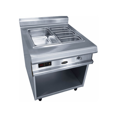 Bain marie électrique sur placard ouvert 800x836x900mm
