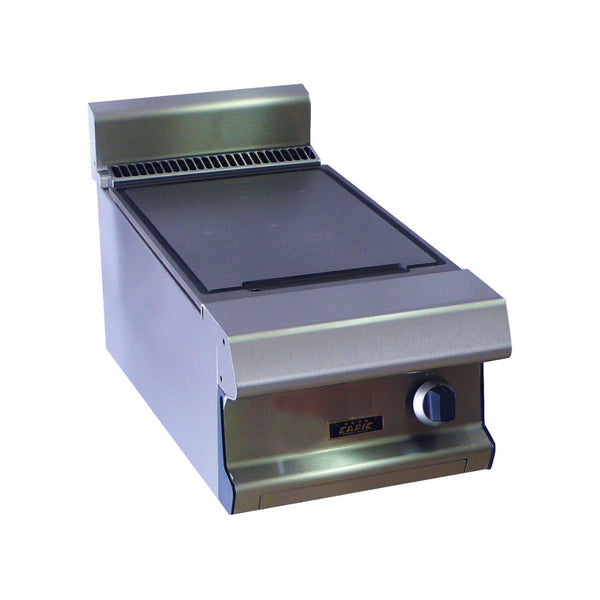 Plancha plaques à snacker électrique à poser plaque fonte 400x836x270/390mm