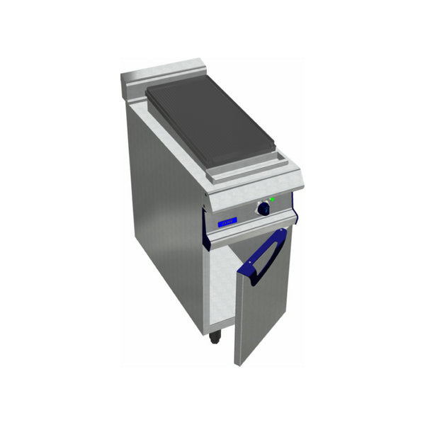 Plancha plaques à snacker électrique sur placard fermé plaque fonte 400x836x900mm