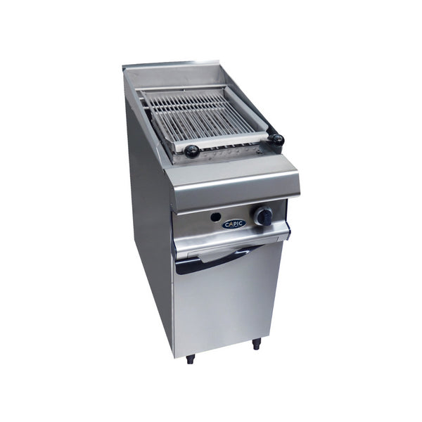 Grillade à pierres volcaniques gaz sur placard fermé 400x836x900mm