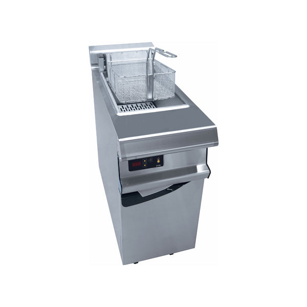 Friteuse gaz 1 cuve de 26L sur placard 400x836x900mm 20kW