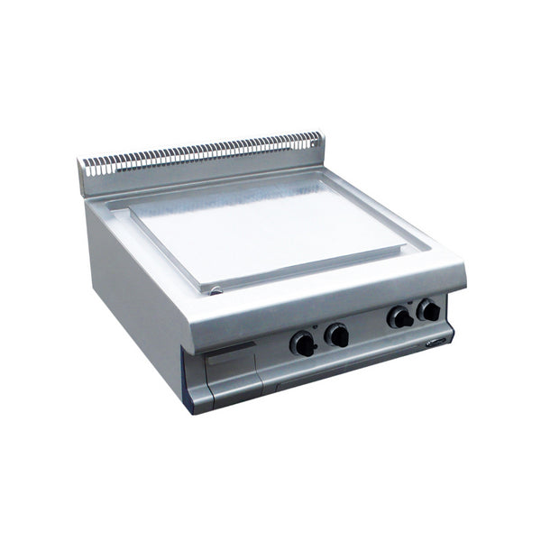 Plancha plaques à snacker lisse inox électrique à poser 800x836x270/390mm 6kW