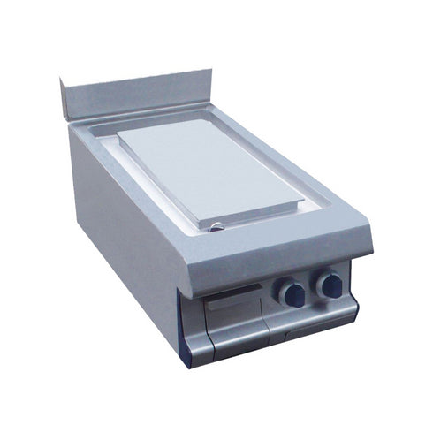 Plancha plaques à snacker lisse spéciale inox électrique à poser 400x836x270/390mm 3kW