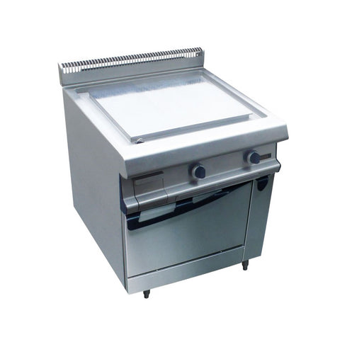 Plancha plaques à snacker lisse inox électrique sur four 800x836x900mm 10kW