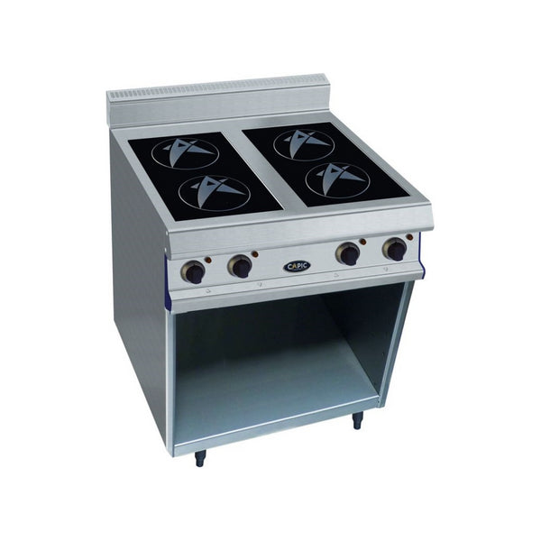 4 foyers vitrocéramique sur placard ouvert 800x836x900mm