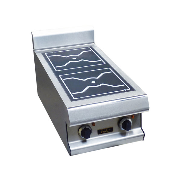 2 foyers induction à poser 400x836x270/390mm 7kW 400V