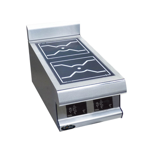 2 foyers induction à poser 400x836x270/390mm 10kW 400V