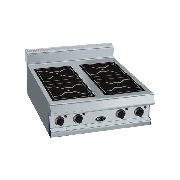 4 foyers induction à poser 800x836x270/390mm 20kW 400V