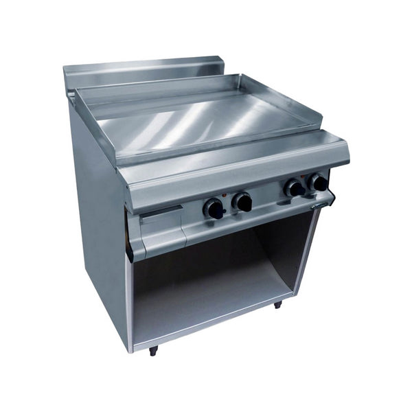 Plancha plaques à snacker inox électrique sur placard ouvert 800x836x900mm