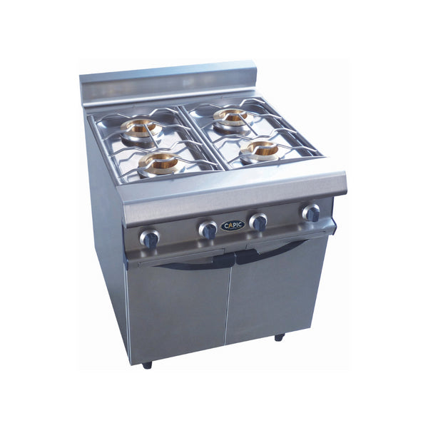 4 feux nus gaz sur placard fermé 800x836x900mm