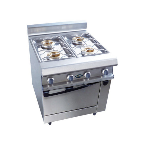 4 feux nus gaz sur four gaz 800x836x900mm