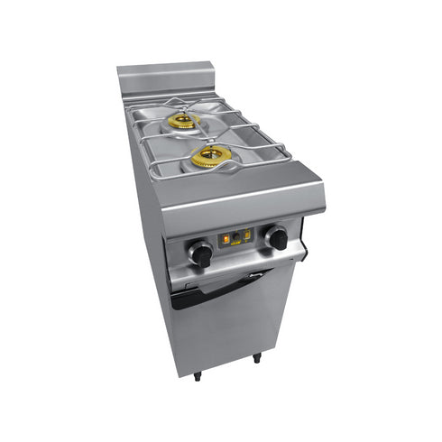 2 feux nus gaz sur placard fermé 400x836x900mm 2x7kW