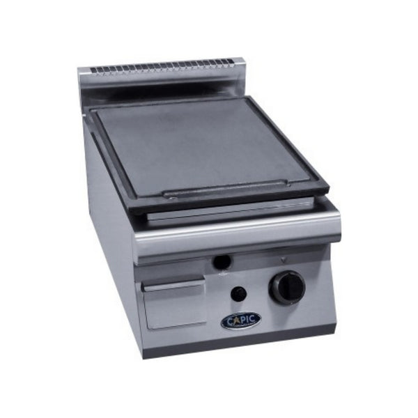 Plancha plaques à snacker gaz à poser plaque fonte 400x725x270/370mm