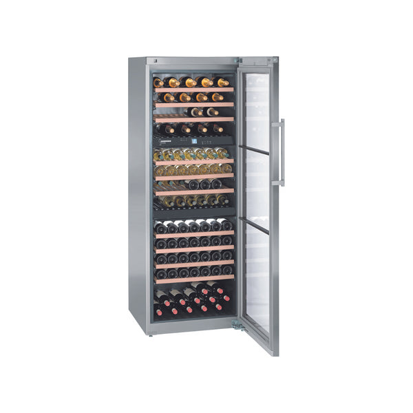 Cave à vin inox mixte 3 zones - 178 bouteilles