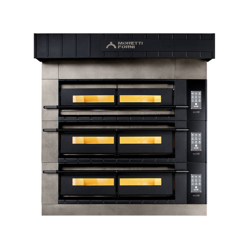 Four à pizza SERIE X électrique 3 niveaux sans support - 3 x 6 pizzas