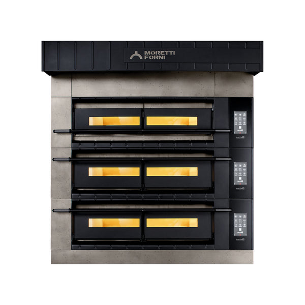 Four à pizza SERIE X électrique 3 niveaux sans support - 3 x 6 pizzas